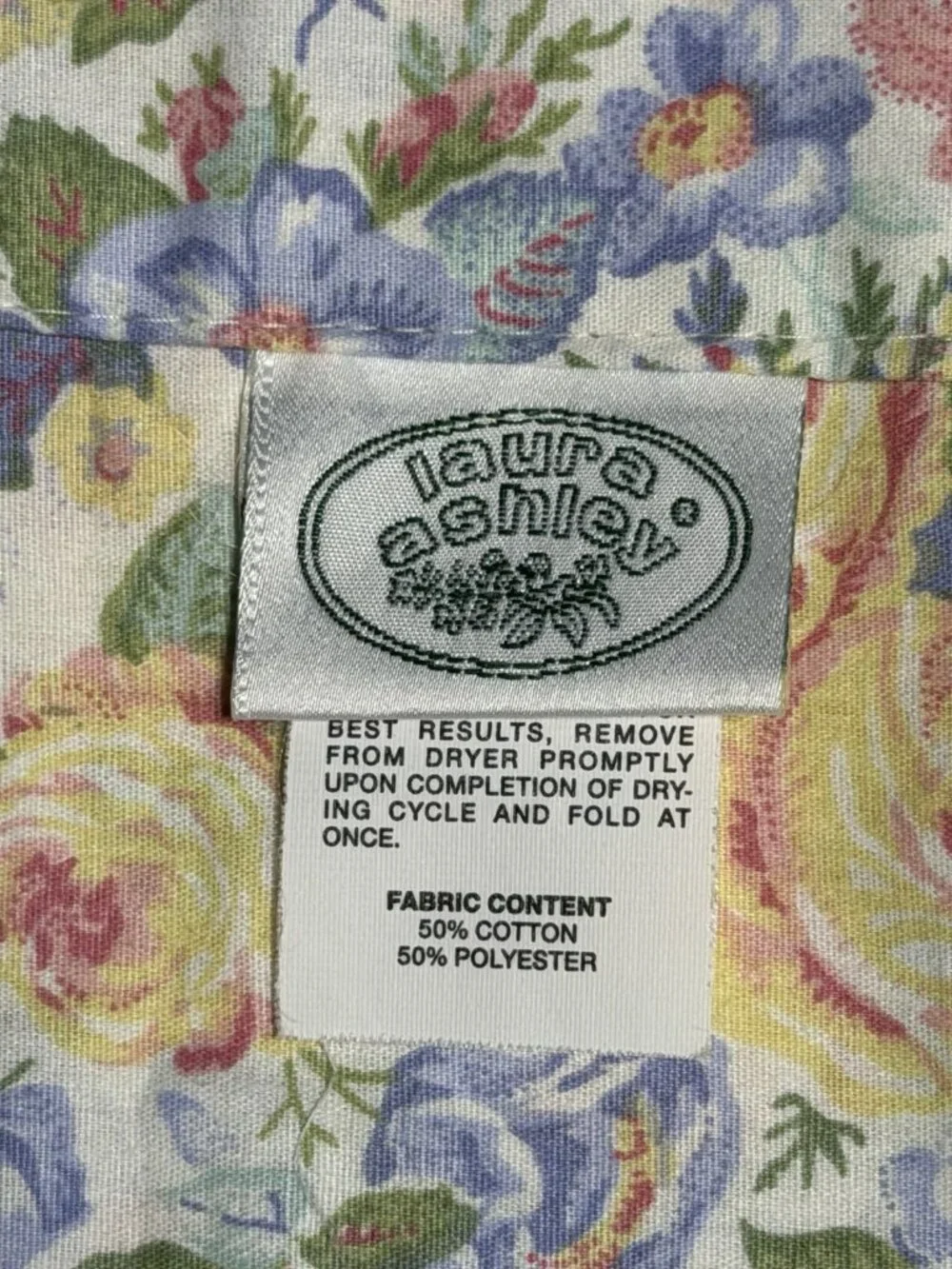 Vintage Laura Ashley Blouson Valance Quartet Floral No Iron Cottage Window